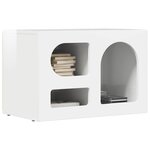 vidaXL Meuble TV Blanc brillant 60 x 35 x 40 cm Bois d'ingénierie