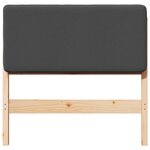 vidaXL Tête de lit capitonnée Brun et gris foncé 90 cm Pin massif