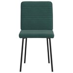 vidaXL Chaises à manger lot de 6 vert foncé velours