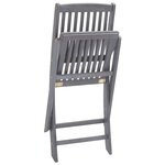 vidaXL Chaises pliables d'extérieur lot de 6 et coussins Bois d'acacia