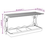 vidaXL Mangeoires à oiseaux de fenêtre 2 Pièces Acrylique 30x12x15 cm