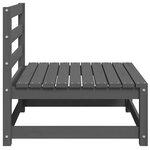 vidaXL Canapés centraux de jardin coussins2Pièces Gris Bois de pin massif