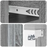 vidaXL Cabinet de chevet mural Sonoma gris 49 x 34 5 x 24 cm