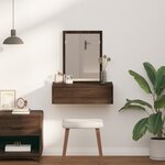 vidaXL Table de Toilette Murale Chêne Brun 60x40x70 cm
