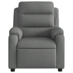 vidaXL Fauteuil de massage inclinable gris foncé tissu
