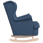 vidaXL Chaise à bascule bleu 74x90x102 cm tissu