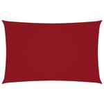 vidaXL Voile de parasol Tissu Oxford rectangulaire 4x7 m Rouge
