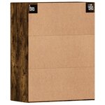 vidaXL Armoires murales 2 Pièces chêne fumé bois d'ingénierie