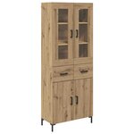 vidaXL Haut Armoire 2 Pièces Chêne artisanal Bois d'ingénierie