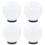 vidaXL Lampes à LED sous forme de boule 4 Pièces Sphérique 20 cm PMMA