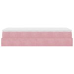 vidaXL Cadre de lit ottoman avec matelas rose 90x190 cm velours