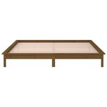 vidaXL Cadre de lit à LED sans matelas 120x200 cm bois massif