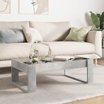 vidaXL Table basse avec LED infini gris béton 90x53x30 cm