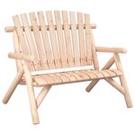 vidaXL Banc de jardin à 2 places 119x85x98 cm bois massif d'épicéa