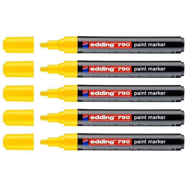 Marqueur Peinture 790 Jaune Pointe Ronde 2-3 mm x 5 EDDING