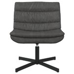 vidaXL Chaise pivotante Noir profond Polyester  Métal Standard Pivotant