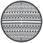 vidaXL Tapis d'extérieur ARAKIL noir Ø160 cm PP