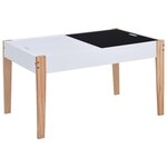 vidaXL Ensemble de table et chaises pour enfants 3 Pièces Noir et blanc