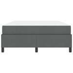 vidaXL Lit à ressorts Gris foncé 160 x 200 cm tissu