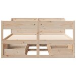 vidaXL Cadre de lit sans matelas 135x190 cm bois de pin massif