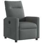 vidaXL Fauteuil inclinable électrique Gris foncé Tissu