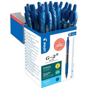 Stylo roller à encre gel G-2 PLUS 07  VALUE PACK  bleu PILOT