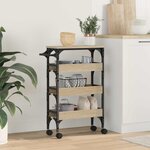 vidaXL Chariot de cuisine Chêne Sonoma 53 x 20 x 76 cm