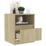 vidaXL Table de chevet chêne sonoma 40x40x50 cm bois d'ingénierie