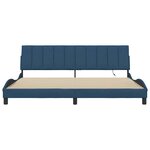 vidaXL Cadre de lit sans matelas bleu 200x200 cm tissu