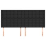 vidaXL Tête de lit Noir 160x5x118/128 cm Similicuir