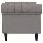 vidaXL Fauteuil Chesterfield taupe tissu