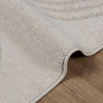 vidaXL Tapis de surface HUARTE Crème 200 x 140 cm Polyester