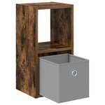 vidaXL Table de chevet avec tiroir Chêne fumé 25 5 x 22 x 49 5 cm