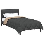 vidaXL Duvet d'hiver Anthracite et Taupe 220 x 155 cm Microfibre