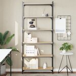 vidaXL Bibliothèque 6 niveaux chêne sonoma 80x30x188 cm