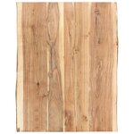 vidaXL Dessus de table Bois d'acacia massif 80x(50-60)x3 8 cm