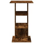vidaXL Table de bar avec rangement chêne fumé bois d’ingénierie