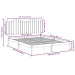 vidaXL Cadre de lit extra long sans matelas 140x210 cm bois massif