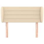 vidaXL Tête de lit avec oreilles Crème 83x23x78/88 cm Tissu
