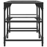 vidaXL Table basse avec dessus en verre transparent 78 5x40x45cm acier