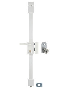 THIRARD - Serrure en applique Targa A2P* à tirage pour entrée  droite  3pts  Transit2 30x65mm  axe 45mm  blanc  4 clés - THIRARD