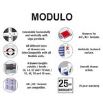 Module De Classement Modulo Office 3 Tiroirs Fermés - Granit - Exacompta