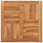 vidaXL Dessus de table Bois de teck solide 70x70x2 5 cm