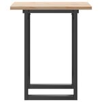 vidaXL Table à manger cadre en O 70x70x75 5cm bois de pin massif fonte