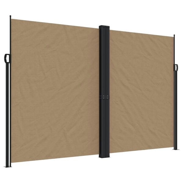 vidaXL Auvent latéral rétractable taupe 220x600 cm