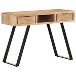 vidaXL Bureau 107x45x79 cm Bois d'acacia solide avec bord naturel