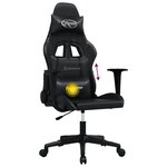 vidaXL Chaise de jeu de massage noir similicuir