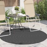 vidaXL Tapis de surface Rond HUARTE Anthracite Ø 160 CM Polyester