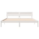 vidaXL Cadre de lit Blanc 180 x 200 cm Bois massif en pin