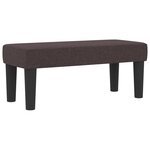 vidaXL Lit à ressort avec matelas et banc marron foncé 100x200 cm en tissu